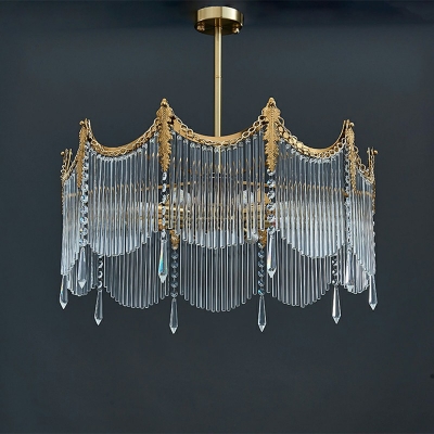 Tassel Shape Hanging Lights Crystal Hanging Light Kit for Living Room Dining Room