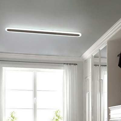 1-Light Ceiling Lamp Fixtures Modern Style Liner Shape Metal Flush Mount Lights