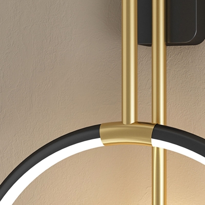2-Light Sconce Light Fixtures Modern Style Circular Shape Metal Wall Mounted Lights