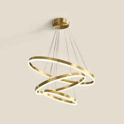 3 Lights Multi-Layer Shade Hanging Light Modern Style Acrylic Pendant Light for Living Room