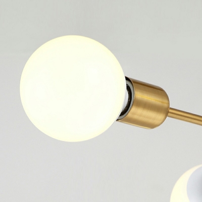 6-Light Hanging Light Kit Modern Style Linear Shape Metal Chandelier Lighting Fixtures