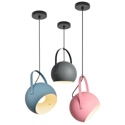 Globe Pendant Light Fixtures Contemporary Multi Colored Hanging Lights Nordic Style 1 Light for Living Room
