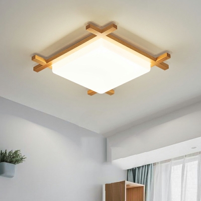 Modern Flush Ceiling Light Fixtures Wood Flush Mount Fixture for Living Room