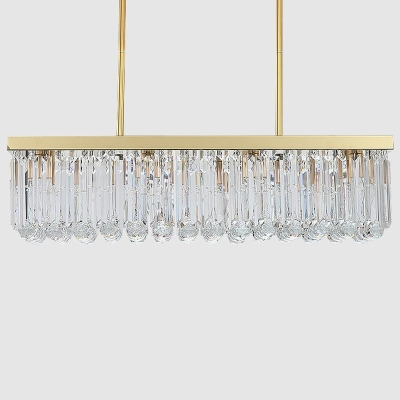 Modern Style Billiard Chandelier 8 Head Crystal Ceiling Pendant Light for Dining Room
