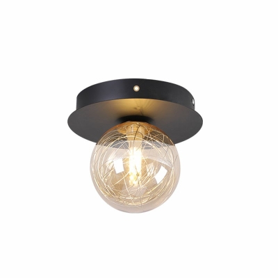 Modern Style LED Flushmount Light Nordic Style Metal Glass Globe Celling Light for Aisle