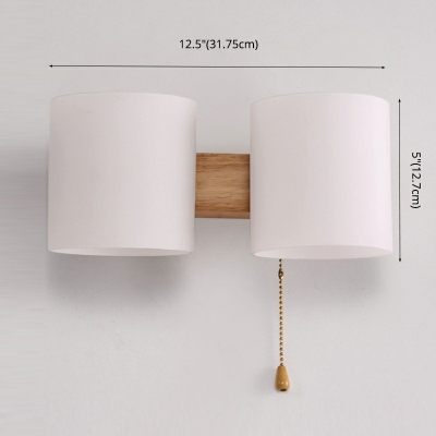 Modern Wall Mounted Lamps Wood Flush Mount Wall Sconce for Bedroom