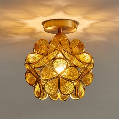 Nordic Style LED Flushmount Light Modern Style Metal Glass Celling Light for Aisle