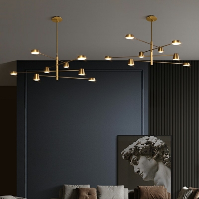 Postmodern Style Metal Pendant Light 8 Lights LED Chandelier Light for Dinning Room Living Room