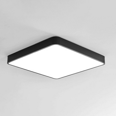 1-Light Flush Mount Lights Simple Style Square ​Shape Metal Ceiling Light Fixtures