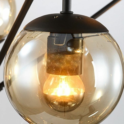 21 Lights LED Pendant Light Nordic Style Glass Globe Chandelier Light for Living Room