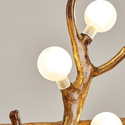 American Style LED Chandelider Light 48 Lights Postmodern Style Antles Shaped Pendant Light for Living Room