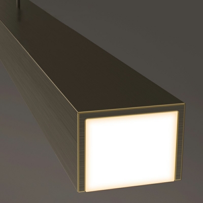 Contemporary Metal Chandelier Light Fixture Linear Hanging Pendant Lights