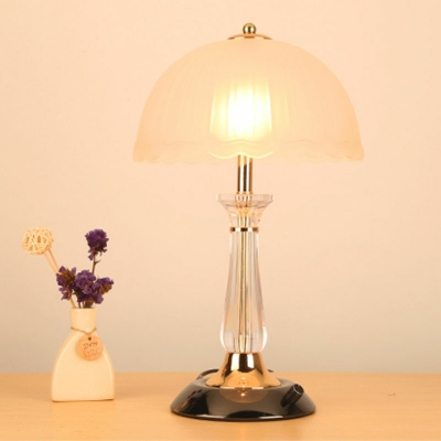 Contemporary Night Table Lamps 2 Light White Glass Table Lamp for Bedroom