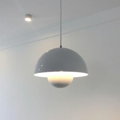 Modern Pendant Light Fixtures Half-Circle Shade 1 Light Minimalist Hanging Light for Kitchen
