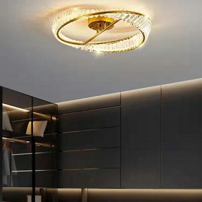 Modern Style Flush Mount Lighting Fixtures Crystal Flush Mount Light Fixture for Living Room