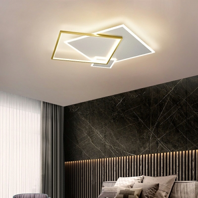 Modern Style LED Flushmount Light 3 Lights Nordic Style Metal Acrylic Celling Light for Living Room