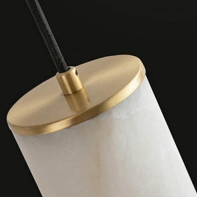 Modern Style LED Pendant Light Minimalism Style Cylinder Stone Hanging Light for Bedside