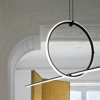 Nordic Minimalism Island Light Fixture Metal Geometric Chandelier