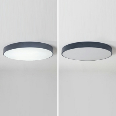 Nordic Style LED Celling Light Modern Style Metal Macaron Flushmount Light for Bedroom