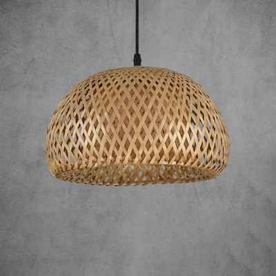 Southeast Asia Style Hanging Light Braided Rattan LED Pendant Light for Restraunt