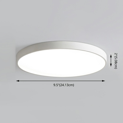 1-Light Flush Mount Light Modern Style Ultra-Slim Shape Metal Ceiling Light Fixture