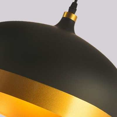 1-Light Hanging Ceiling Lights ​Retro Style Dome-Shaped ​Metal Pendant Light