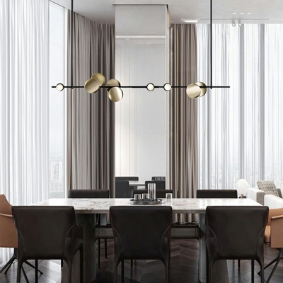 Contemporary Cylindrical Chandelier Lighting Fixtures Metal Pendant Lamp