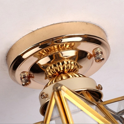 Creative Glass Warm Decorative Ceiling Light Colonial Style for Corridor and Hallway