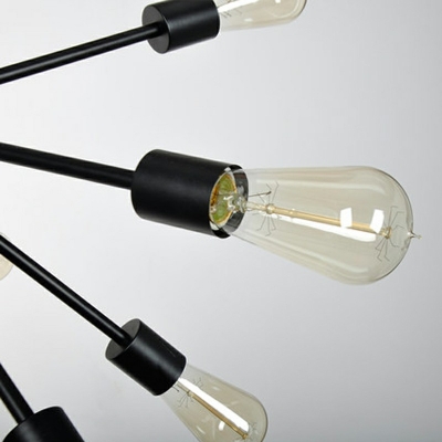 Industrial Style LED Chandelier Light 18 Lights Nordic Style Minimalism Metal Pendant Light for Bar