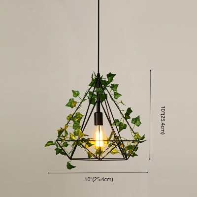 Industrial Style LED Pendant Light Modern Style Metal Plant Hanging Light for Dinning Room