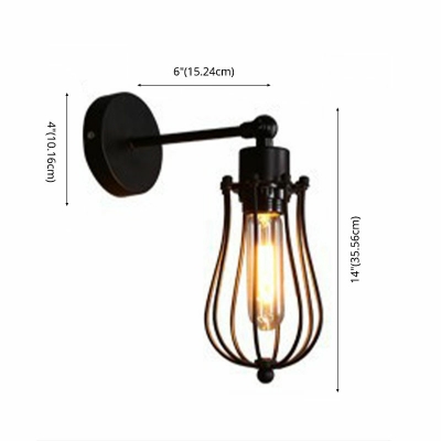 Industrial Style LED Wall Sconce Nordic Style Retro Metal Wall Light for Bar Coffee Shop