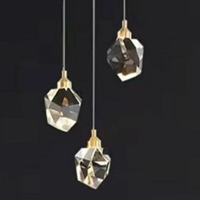 Modern Drop Pendant Crystal Pendant Light for Bedroom Living Room