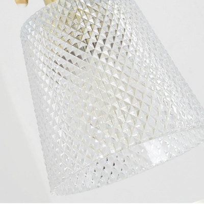 Modern Simple Drop Pendant Glass Hanging Lamp Kit for Bedroom Living Room