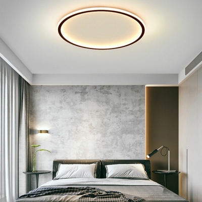 Modern Style LED Flushmount Light Nordic Style Minimalism Circle Metal Acrylic Celling Light for Living Room