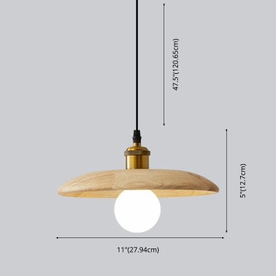 Modern Style LED Pendant Light Japanese Style Minimalism Wood Light for Homestay