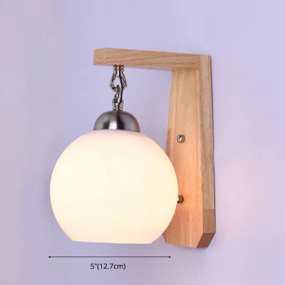 Modern Wall Mounted Lamps Wood Flush Mount Wall Sconce for Bedroom Dining Room