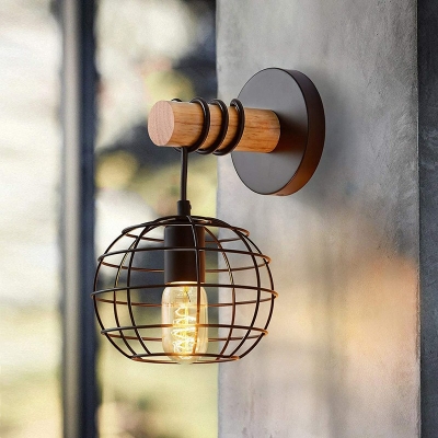 Nordic Style LED Wall Sconce Industrial Style Retro Metal Wall Light for Bedside