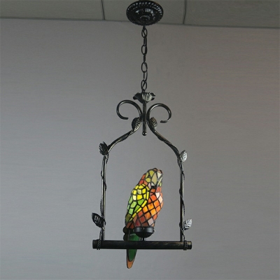 Tiffany-Style Pendant Lights Decorative 1 Light Animal Living Room Hanging Light Fixtures