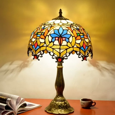 Tiffany StyleTable Light 1 Head Table Lamp for Bedroom Living Room