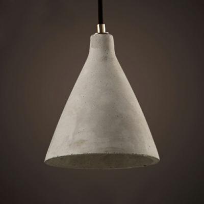 1 Light Cone Shade Hanging Light Modern Style Stone Pendant Light for Living Room