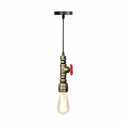 1-Light Hanging Pendant Light ​Industrial-Style Water Pipe Shape Metal Pendulum Light