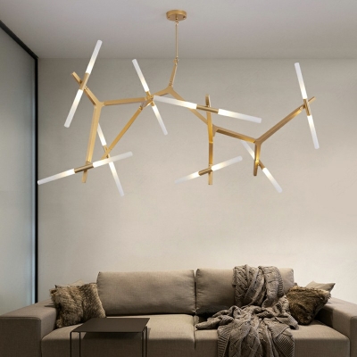 16-Light Chandelier Lights Modern Style Branches Shape Metal Hanging Pendant