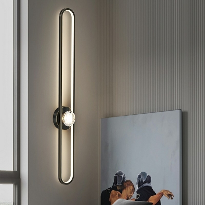 2-Light Wall Mounted Lights Fixtures Modern Style Thin-Line ​Shape Metal Sconce Lights