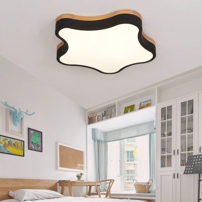Contemporary Flush Ceiling Light Macaron Ceiling Light for Children's Room Bedroom