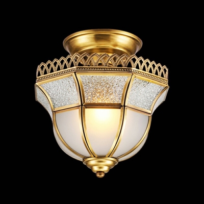 Creative Colonial Style Glass Ceiling Light for Hotel Hallway and Dinning Room