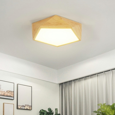Minimalism Flush Light Fixtures Wood Material Flush Mount Ceiling Light Fixture for Living Room