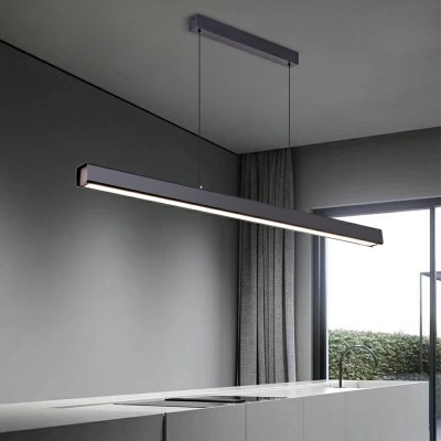 Minimalism Style Metal Pendant Light Modern Style Linear LED Hanging Light for Office