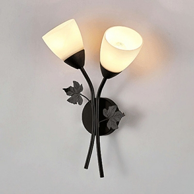 Modern Creative Metal Glass Sconce Wall Light for Stair and Bedroom Bedside Lamp