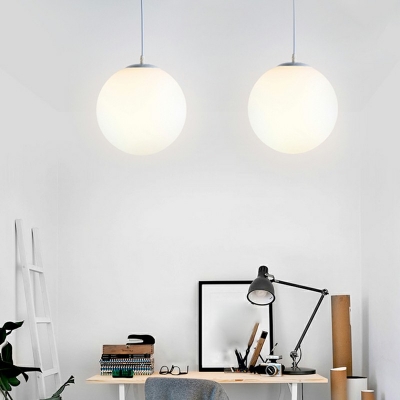 Modern Simple Down Lighting Ball Glass Hanging Light Fixtures for Bar Dining Room