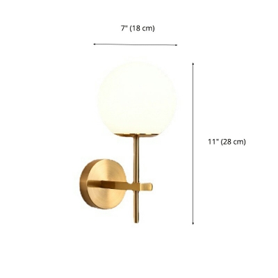 Modern Simple Glass Metal Wall Sconce Light for Corridor Stair and Bedside